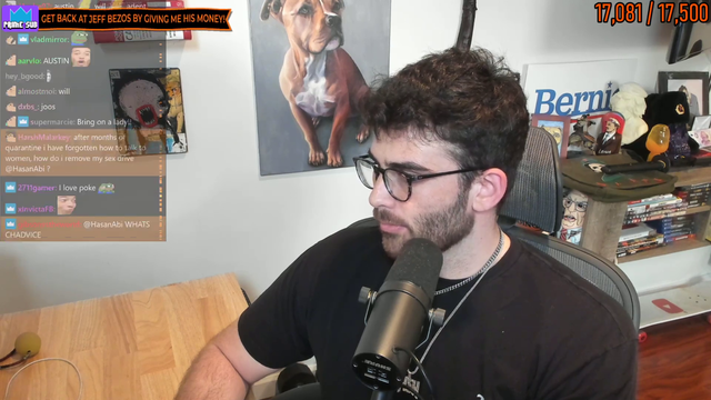 Hasan's advice on eliminating a chatters sex drive