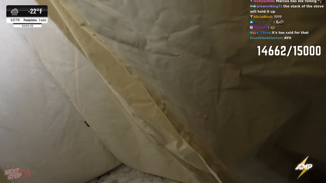Agent00 camping in -22f sets the tent inside out