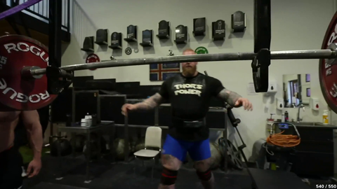 420 KG Squat. His heaviest squat since coming back to strongmen from boxing.