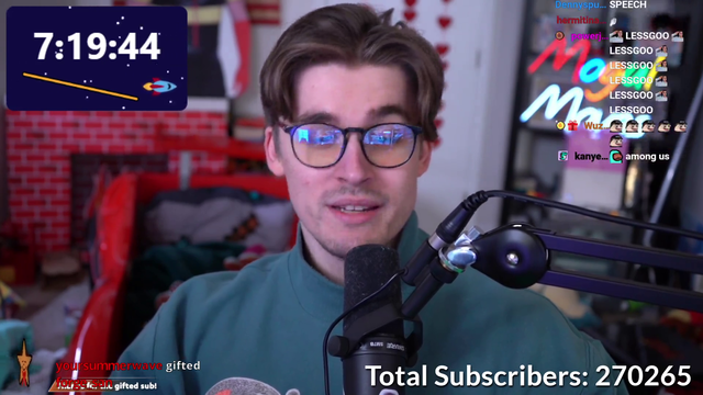 Ludwig gets Emotional After Breaking the Sub Record