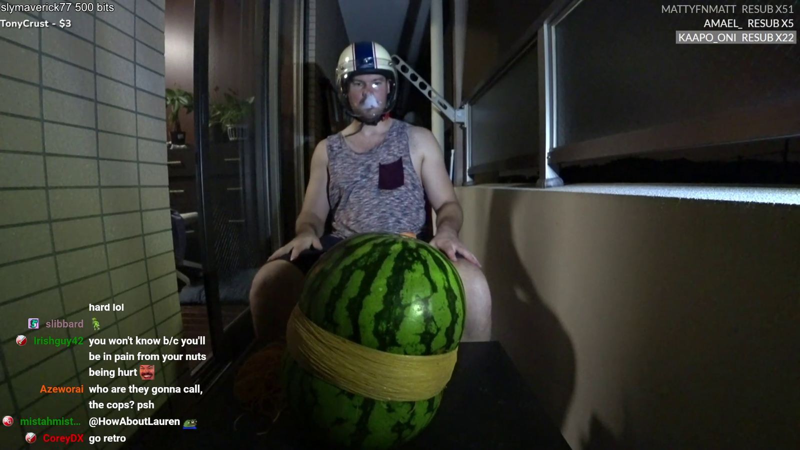 Streamer can’t contain his melon
