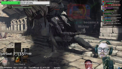PaymoneyWubby takes a fall in Dark Souls, then falls on his face IRL
