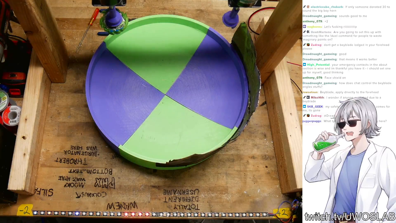 Engineer streamer is working on building the world's fastest beyblades