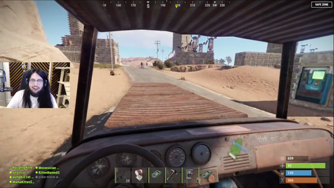 Shroud's girlfriend is impressed with QT's massive car.